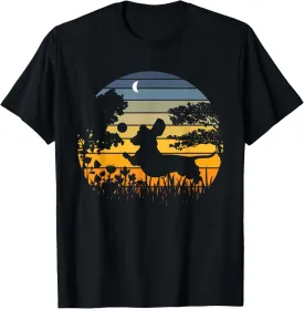 Dachshund Wiener Dog Sunset Garden Nature Lover T-Shirt