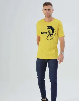 Diesel T-Ulee 'Only the Brave' Yellow T-Shirt