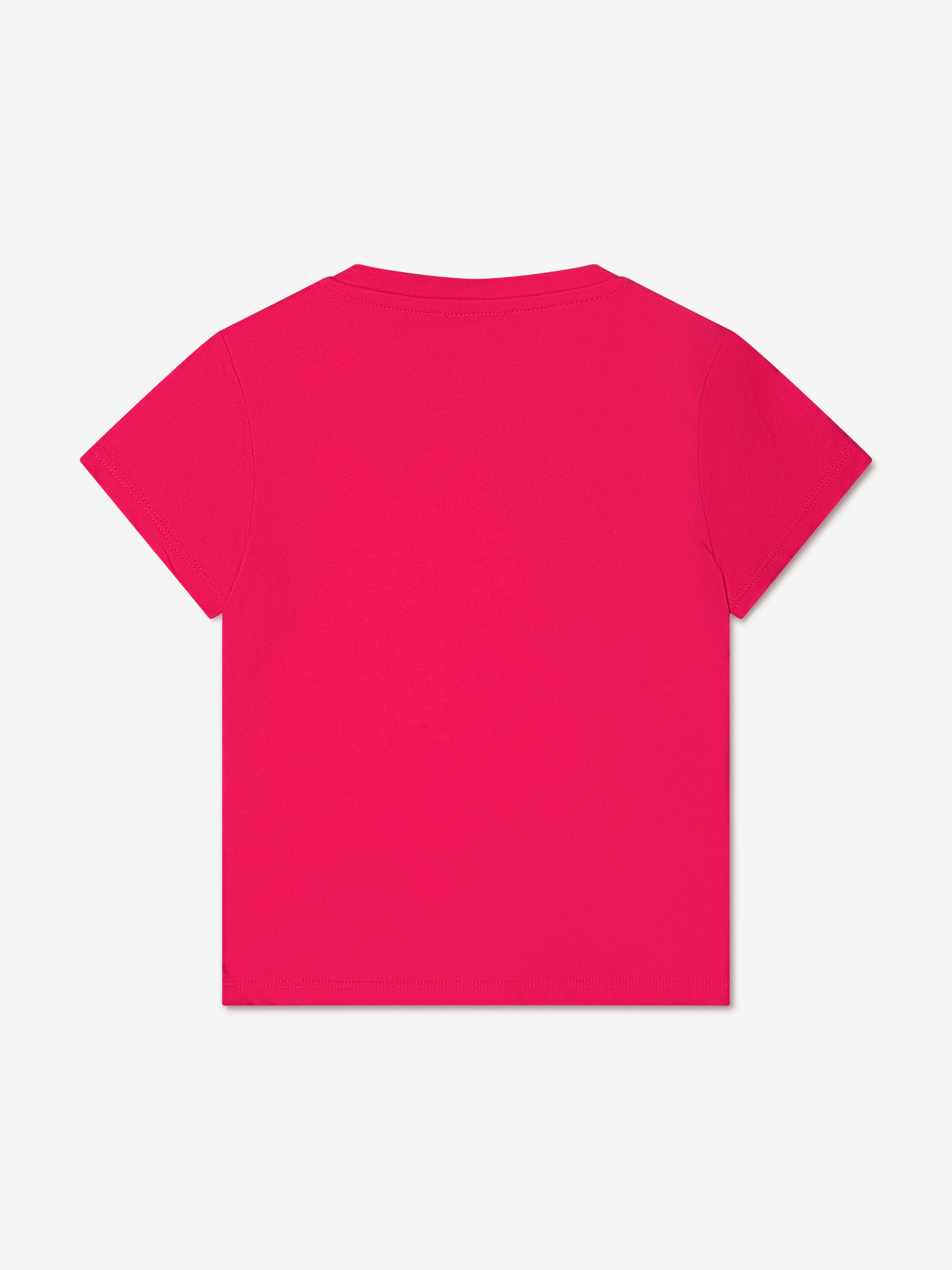 DKNY Girls Organic Cotton Logo T-Shirt in Pink