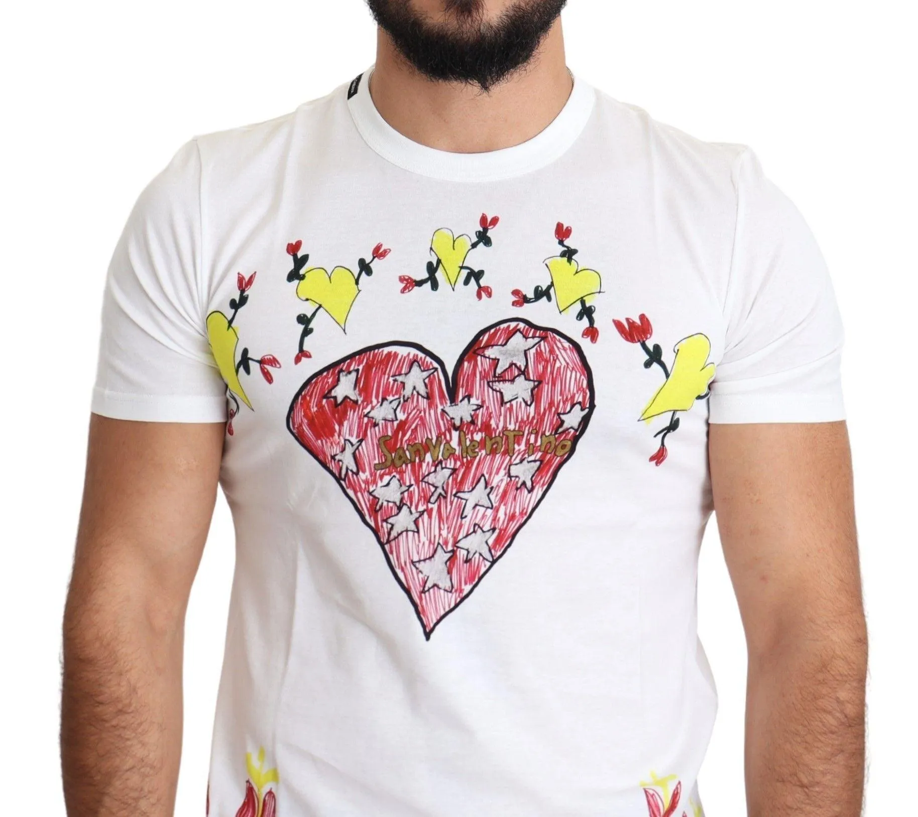 Dolce & Gabbana Men's White Saint Valentine T-shirt