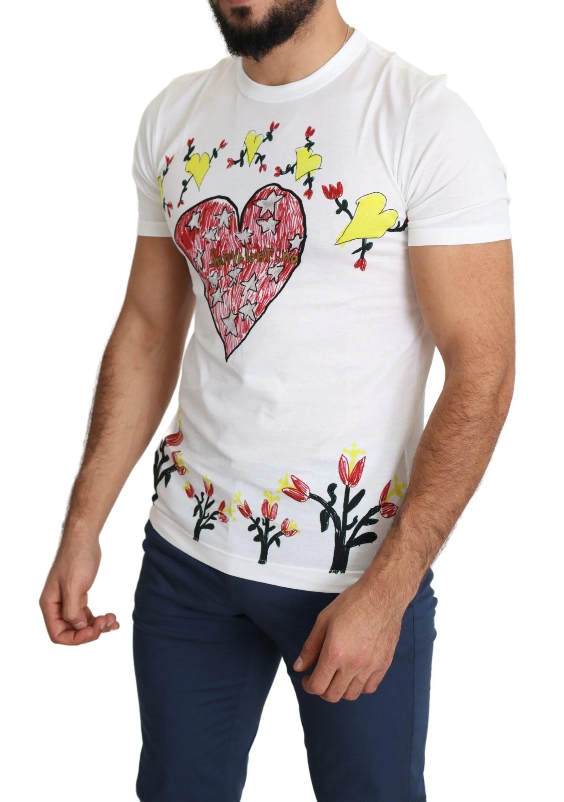 Dolce & Gabbana Men's White Saint Valentine T-shirt