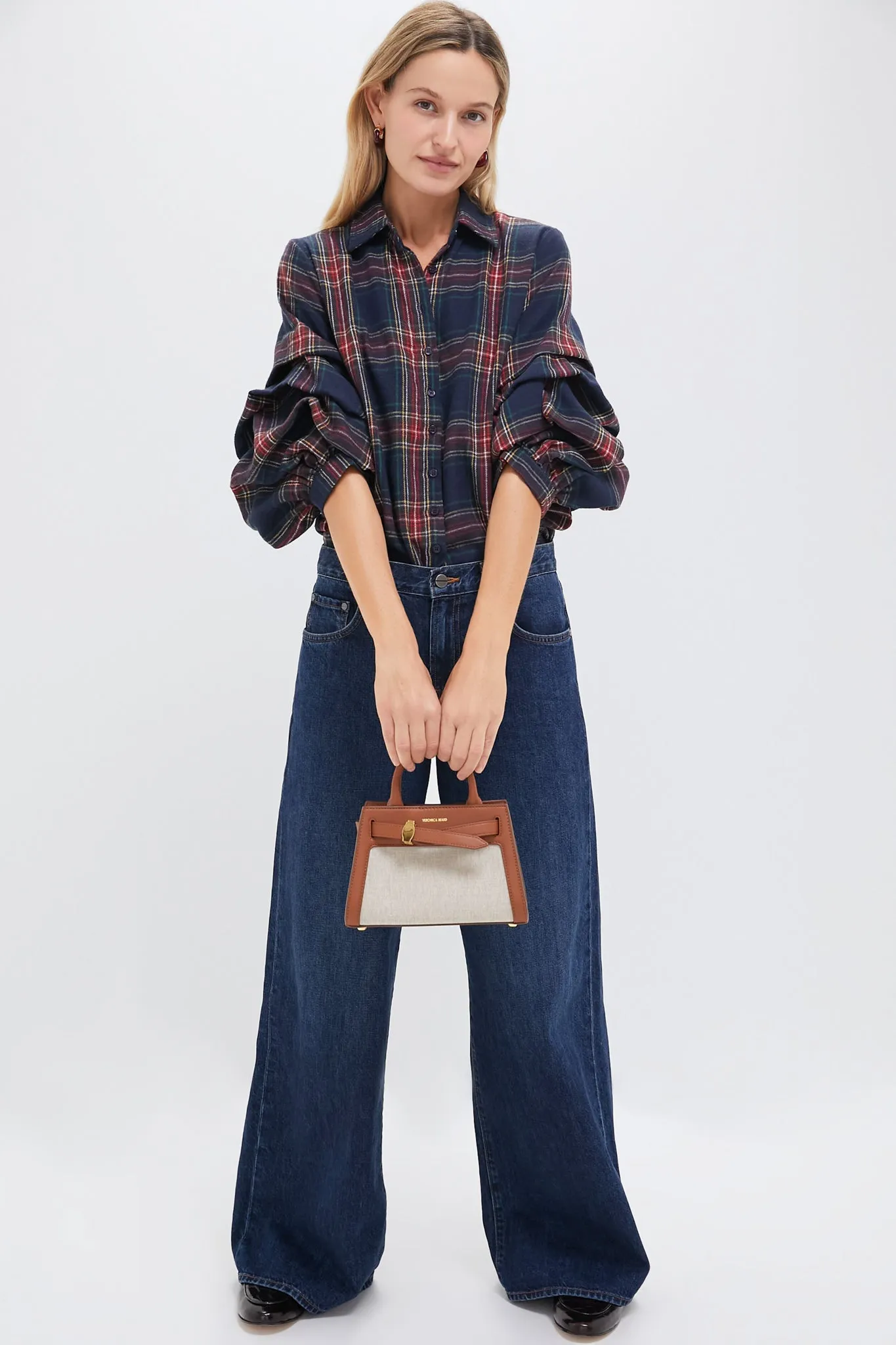 Exclusive Small Navy Tartan Seville Shirt