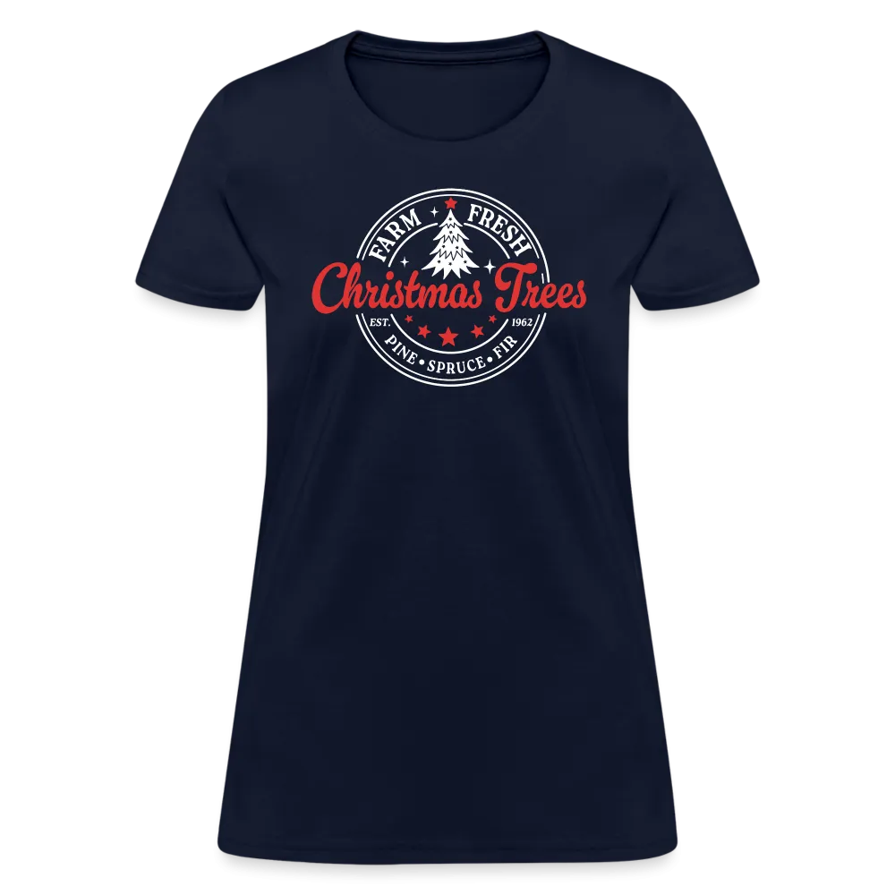 Farm Fresh Christmas Trees Women's Contoured T-Shirt