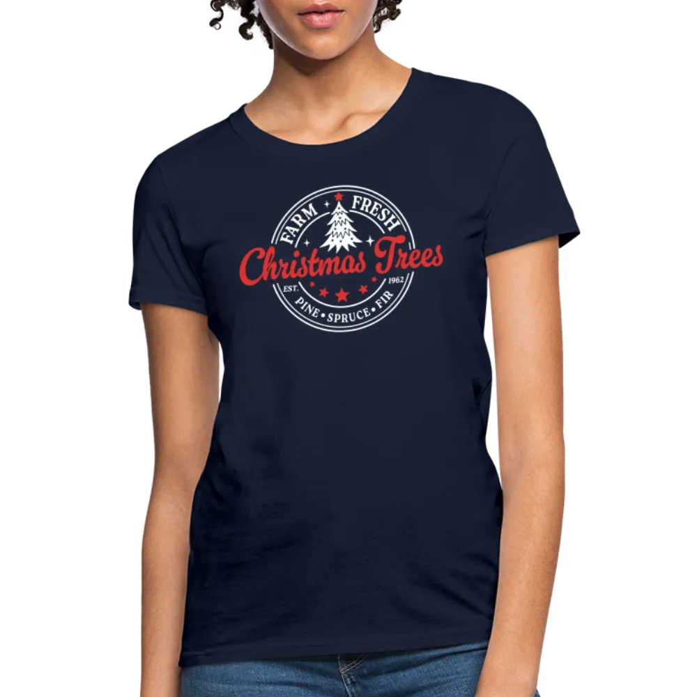 Farm Fresh Christmas Trees Women's Contoured T-Shirt