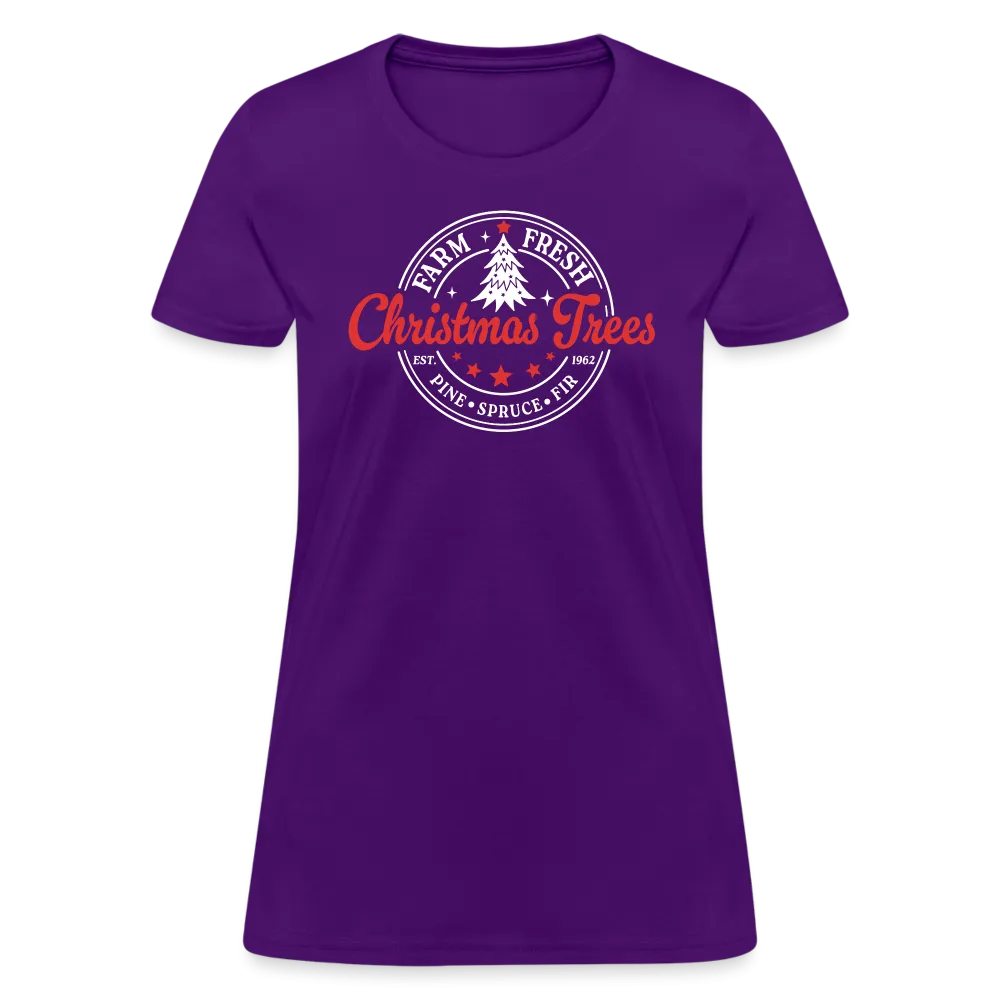 Farm Fresh Christmas Trees Women's Contoured T-Shirt