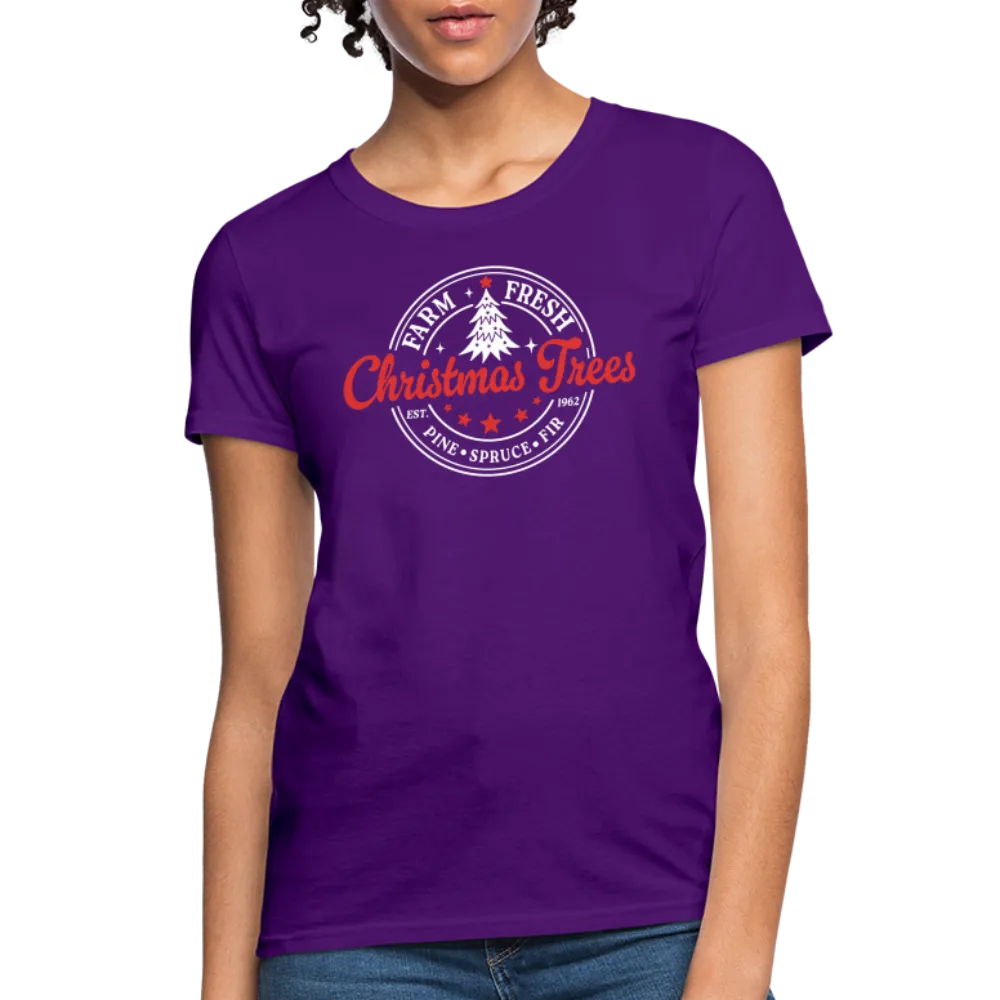 Farm Fresh Christmas Trees Women's Contoured T-Shirt