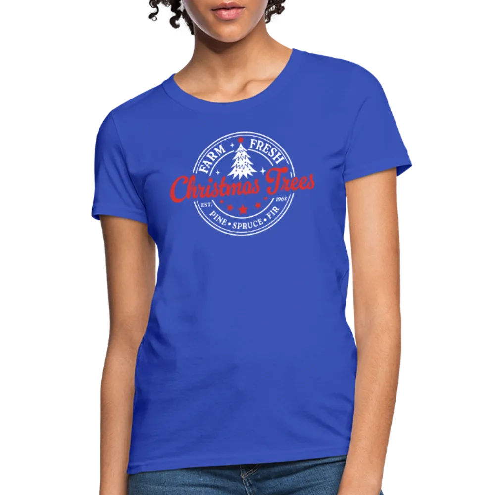 Farm Fresh Christmas Trees Women's Contoured T-Shirt
