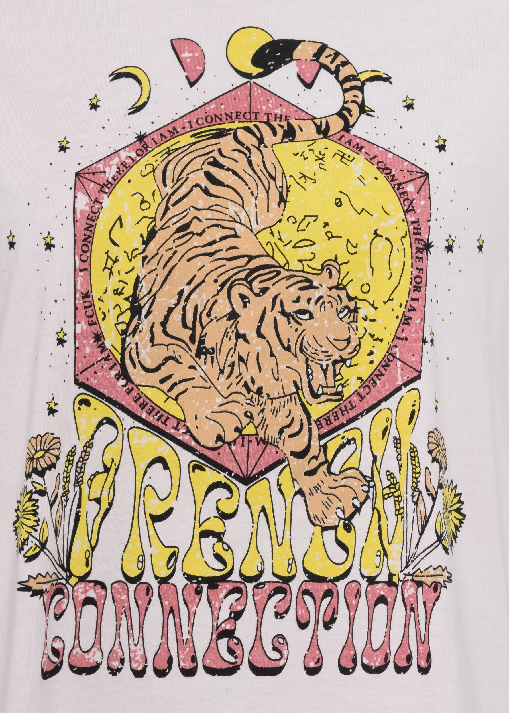 French Connection TIGER GRAPHIC BOYFIT TEE 76SNN