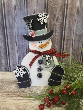 Frosty snowman shelf sitter