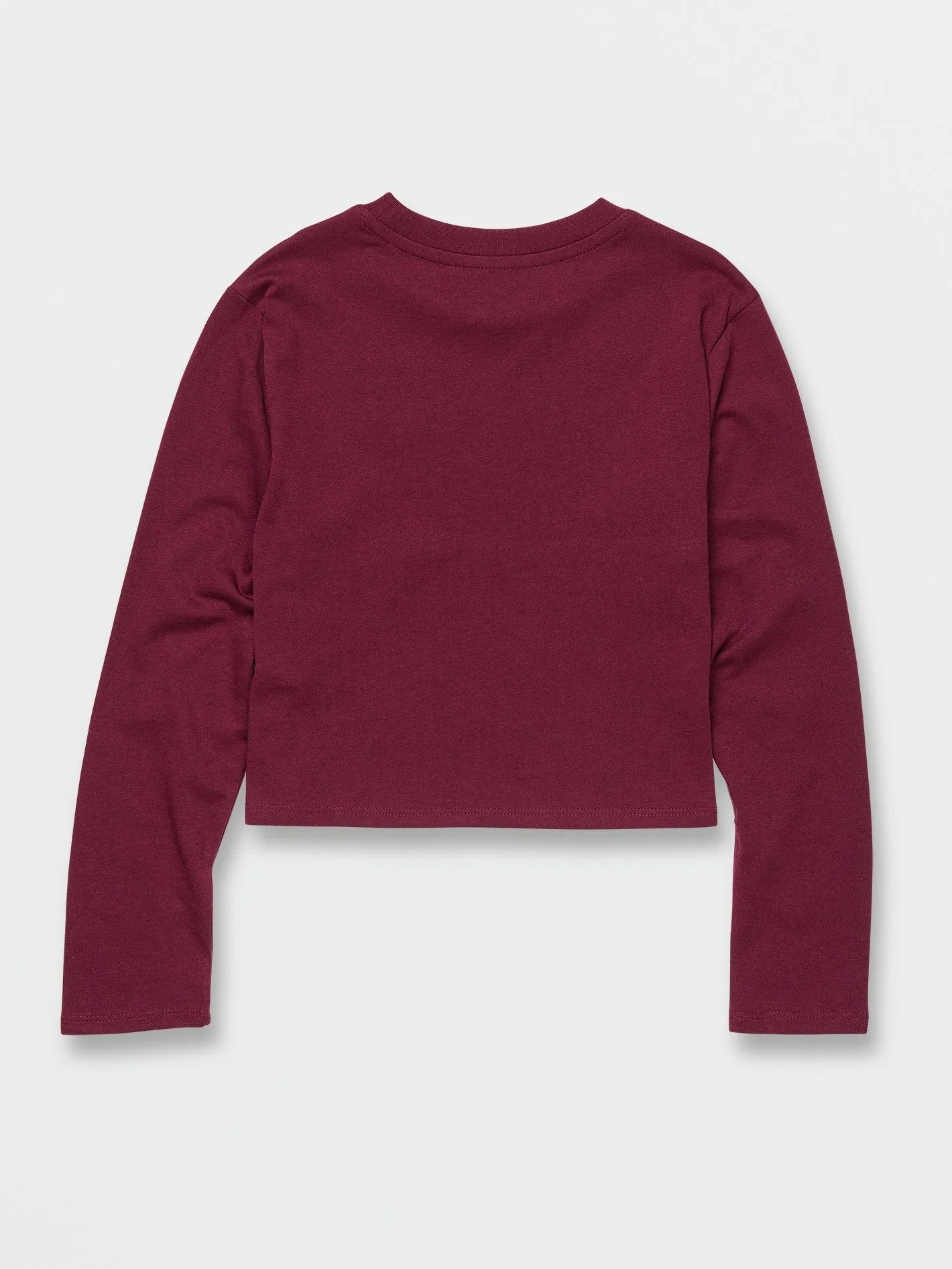 Girls Pocket Dial Long Sleeve Tee - Burgundy