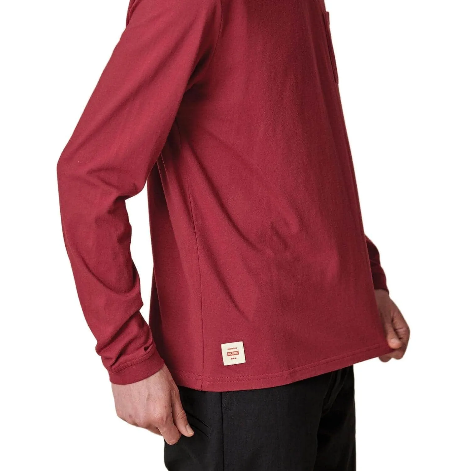 Globe Every Damn Day Long Sleeve T-Shirt - Rhubarb