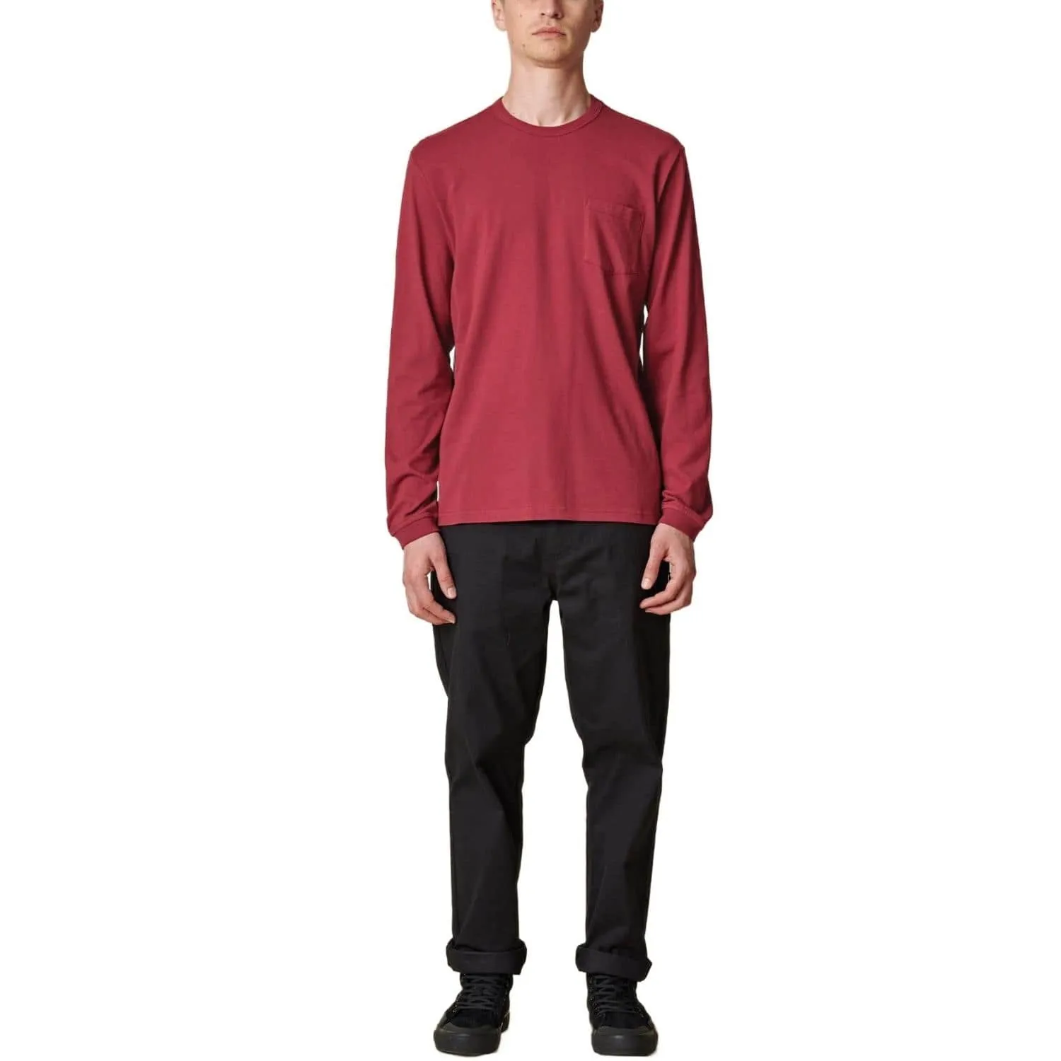 Globe Every Damn Day Long Sleeve T-Shirt - Rhubarb