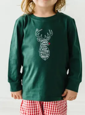 Green Reindeer Long Sleeve Shirt