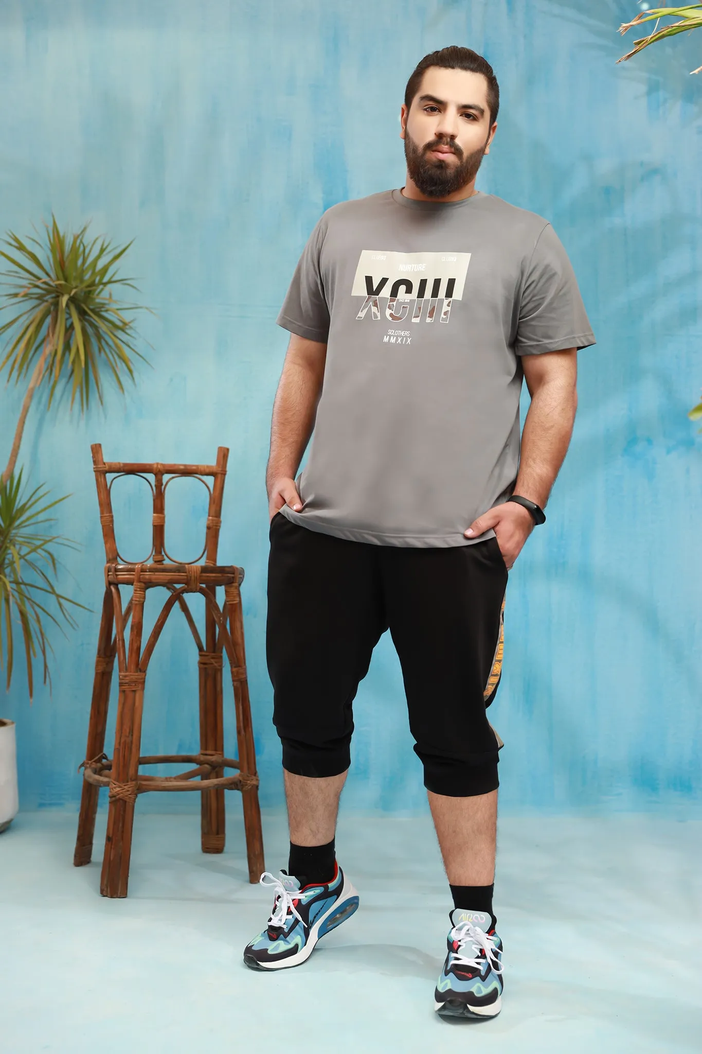 Grey 93 Camo T-Shirt (Plus Size) - P21 - MT0082P