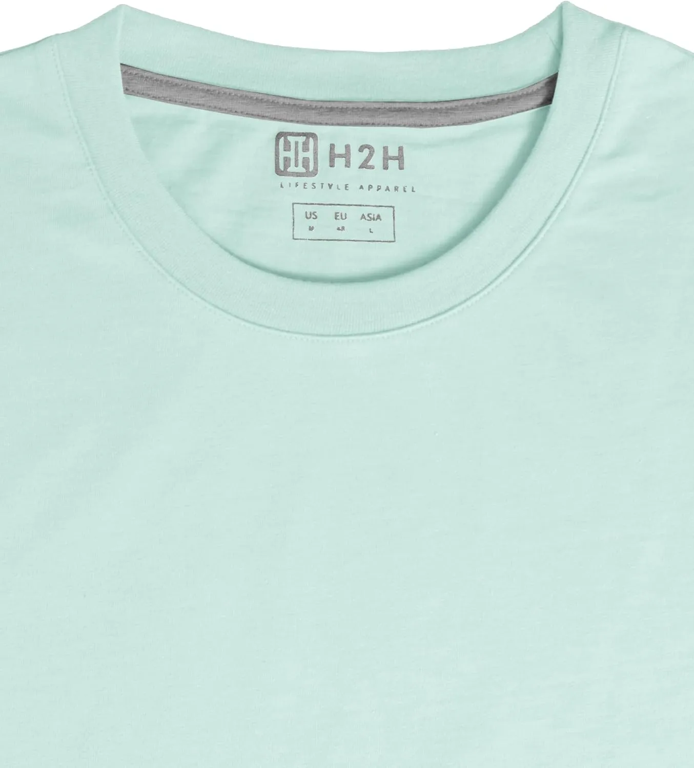 H2H Mens Casual Slim Fit Long Sleeve T-Shirts Soft Lightweight V-Neck/Crew-Neck Size XS to 3XL
