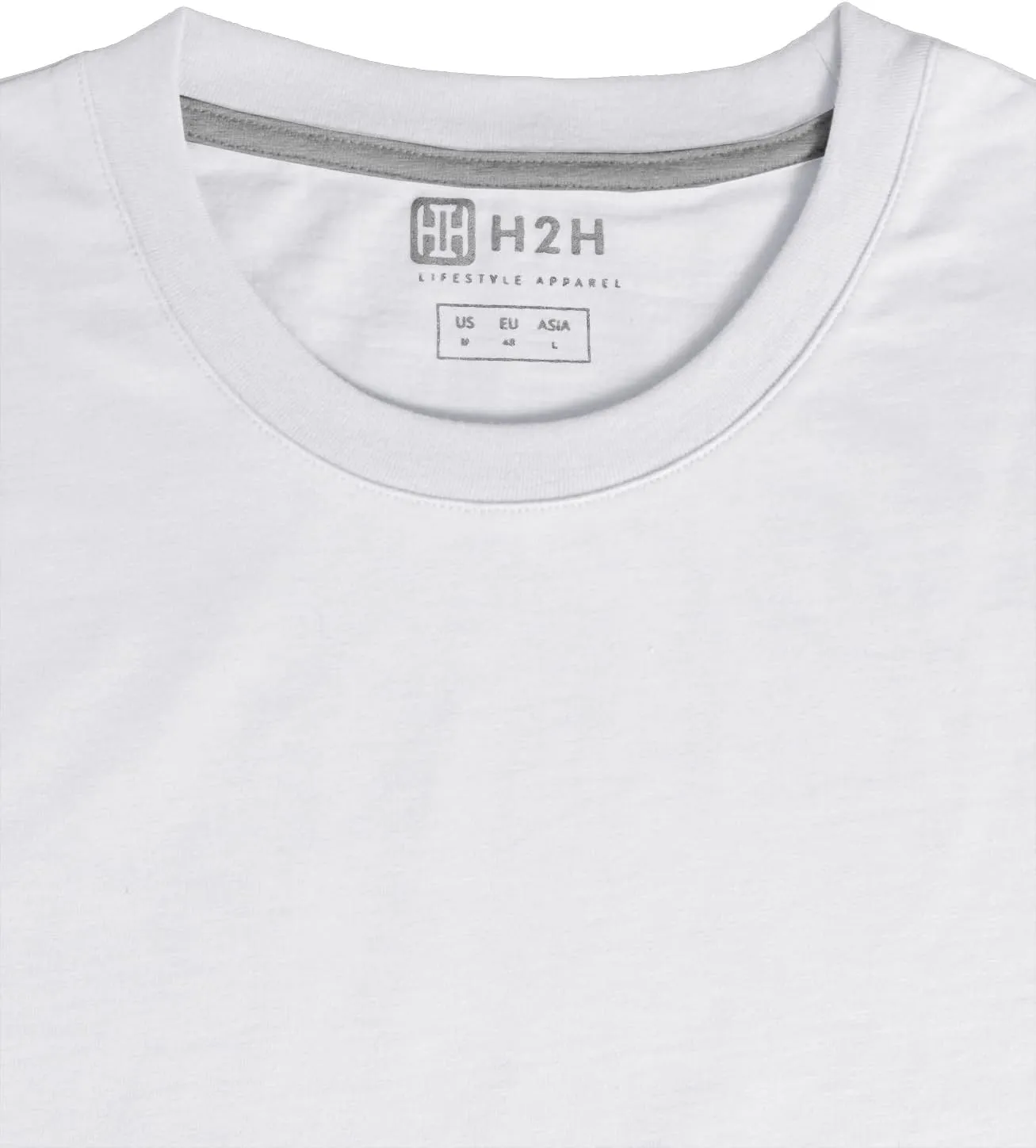 H2H Mens Casual Slim Fit Long Sleeve T-Shirts Soft Lightweight V-Neck/Crew-Neck Size XS to 3XL
