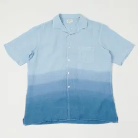 Hartford AZ05001 Linen Short Sleeve Shirt - Tie Dye Azur/Nautic Blue