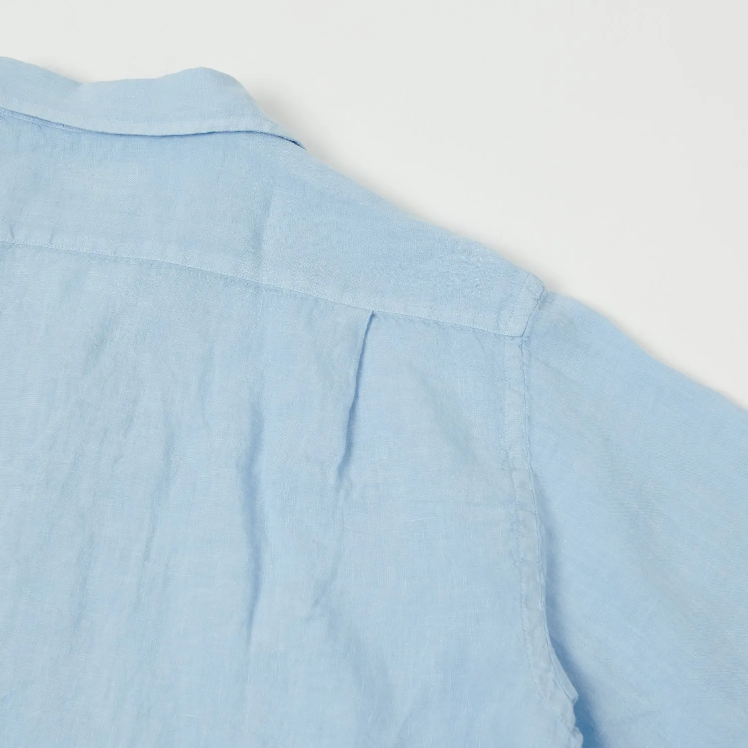 Hartford AZ05001 Linen Short Sleeve Shirt - Tie Dye Azur/Nautic Blue
