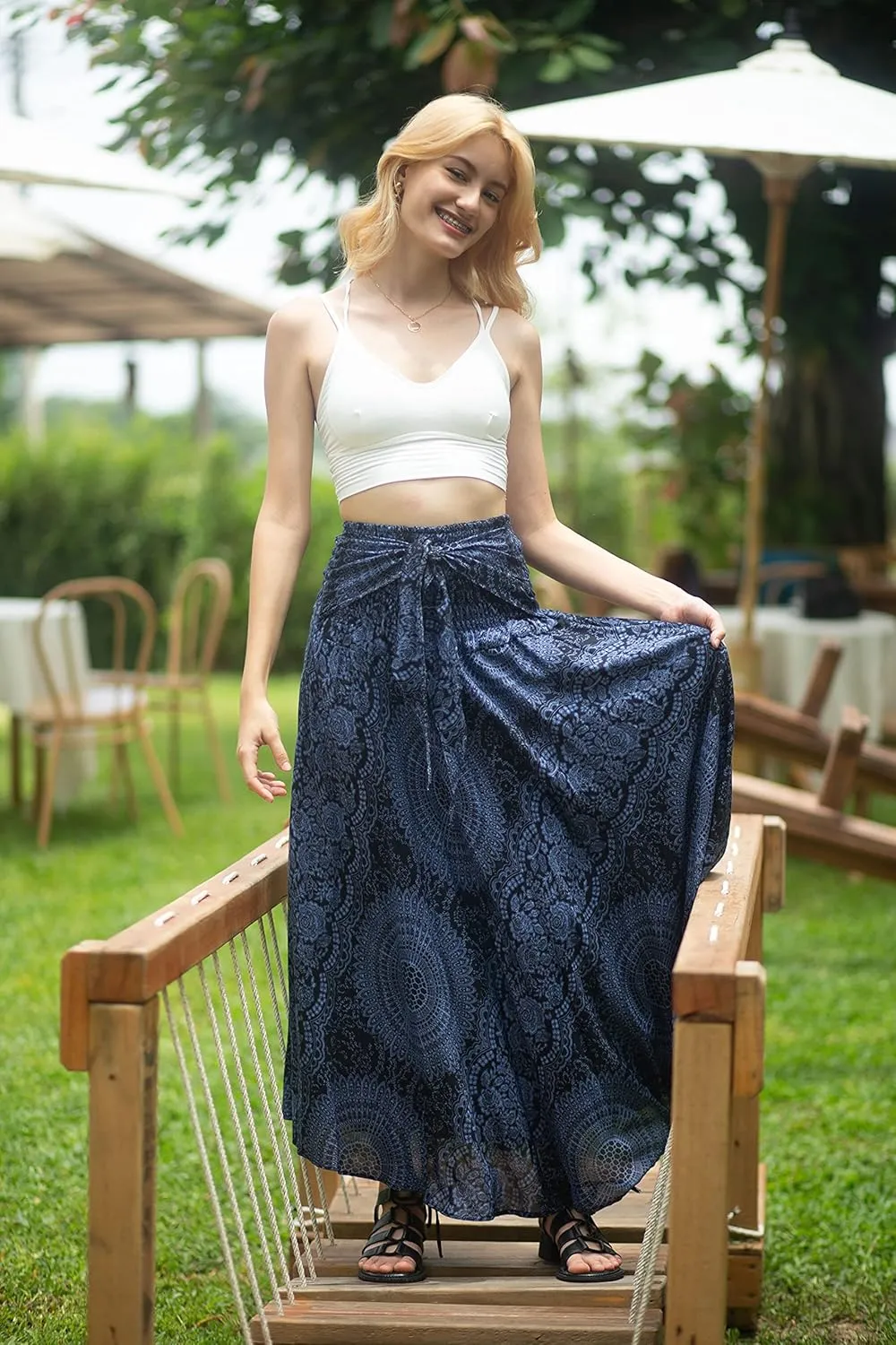 Hippie Skirt Boho Dress Bohemian Gypsy Maxi Long Skirts for Women Summer midi Beach Dress