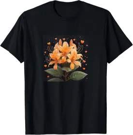 Honeysuckle Flowers And Hearts Boho Style Graphic T-Shirt