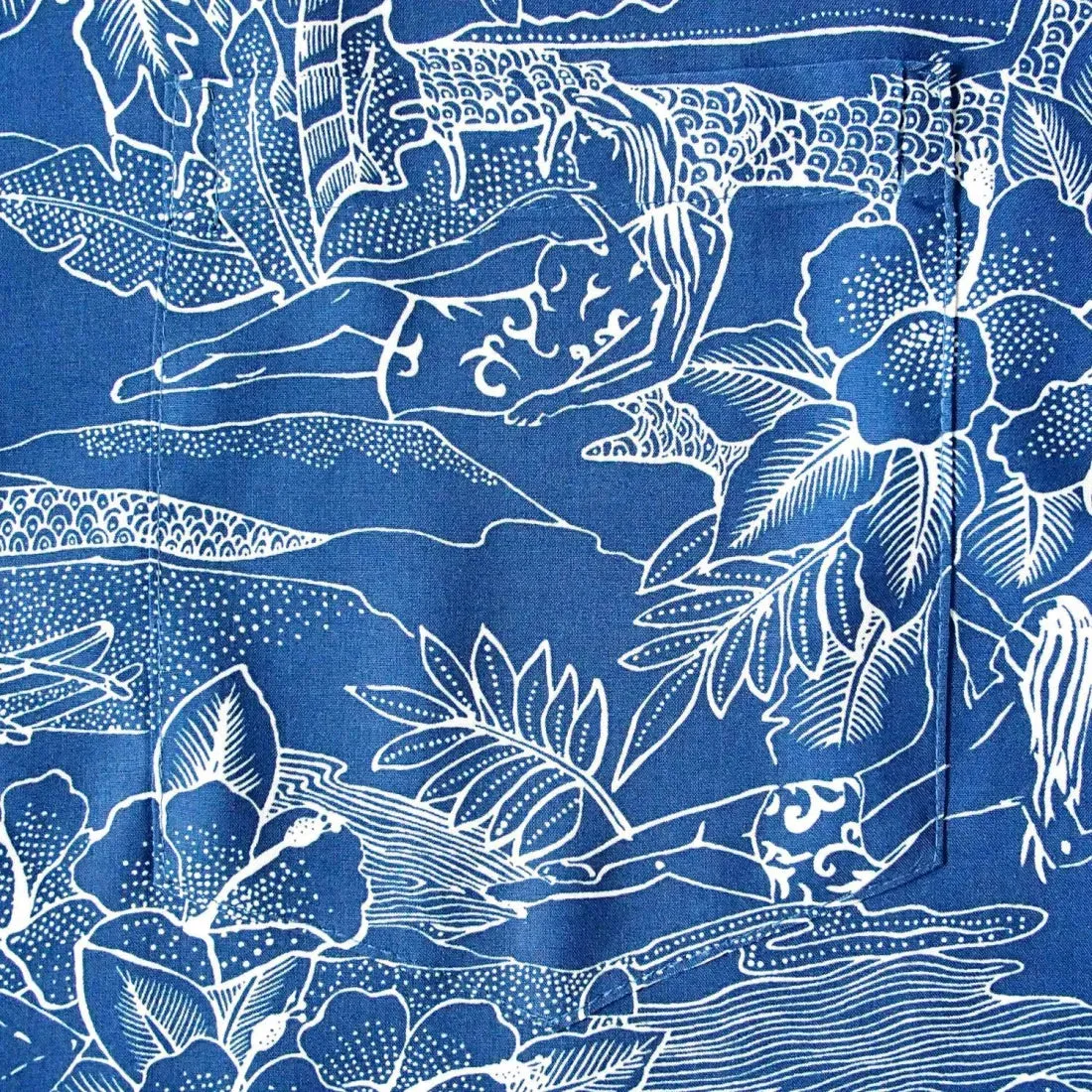 Island Hop Blue Hawaiian Rayon Shirt
