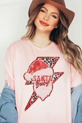kesley SANTA CHRISTMAS GRAPHIC PLUS SIZE TEE / T-SHIRT