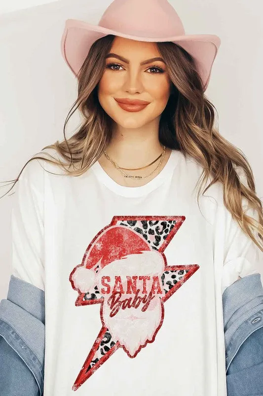 kesley SANTA CHRISTMAS GRAPHIC PLUS SIZE TEE / T-SHIRT