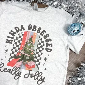 Kinda Obsessed Holly Jolly Tee