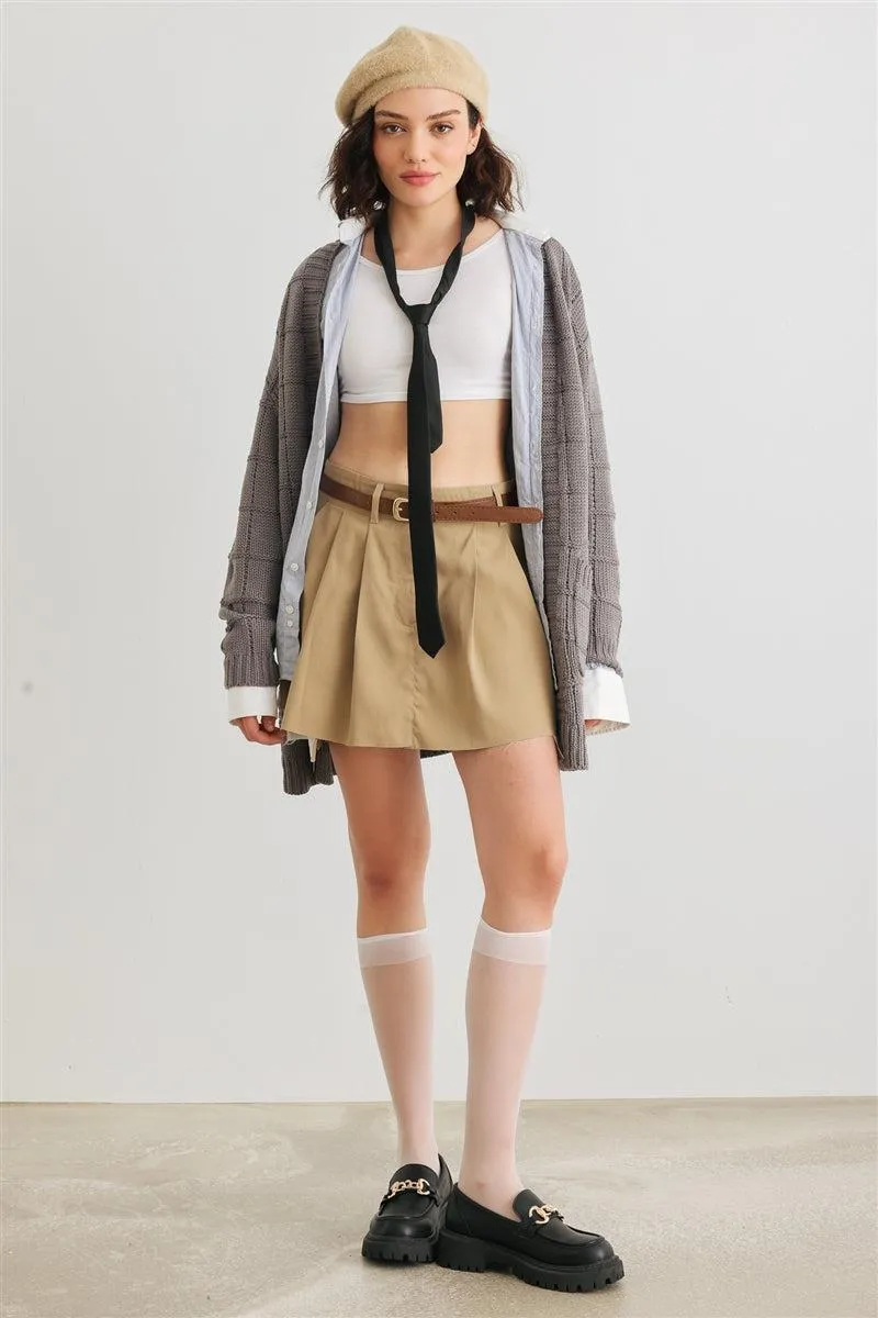 Knit Two Pocket Long Sleeve Cardigan