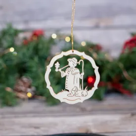 Laser Cut wreath Ornament with Shepherd