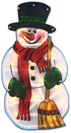 LED Snowman Metallic Silhouette Light