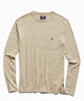 Long Sleeve Heather Tee in Dark Driftwood
