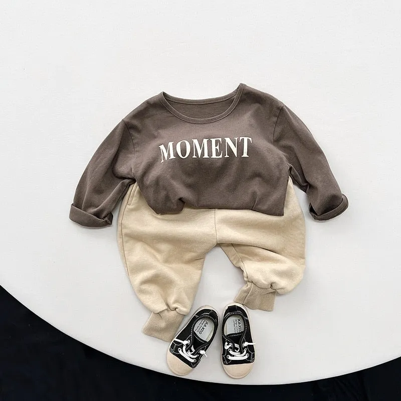 Long-Sleeved Letter Tee