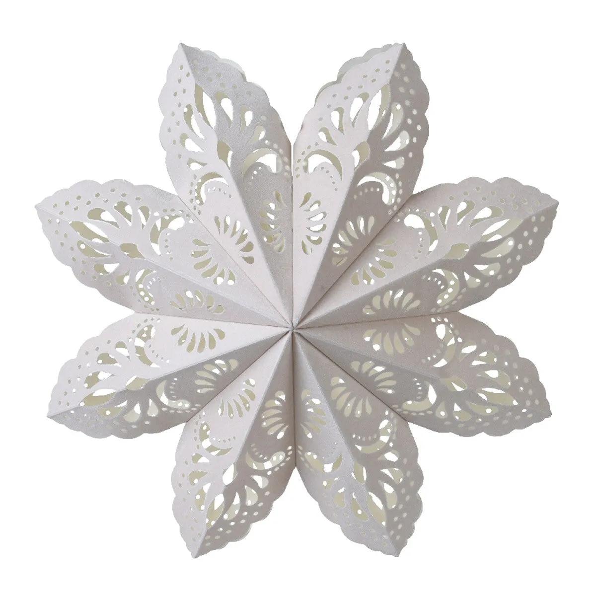 Lumineo 50cm Warm White Snowflake Paper Hanging Decoration