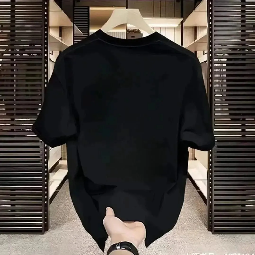 Luxurious Cartoon Print Men's Half Sleeve T-Shirt
