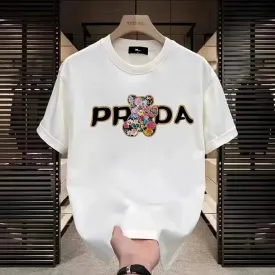 Luxurious Cartoon Print Men's Half Sleeve T-Shirt