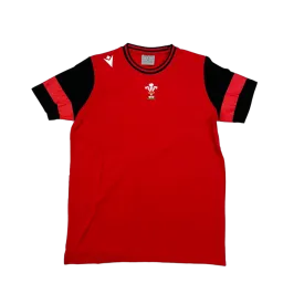 Macron Wales WRU 21/22 Kids Travel Leisure Shirt