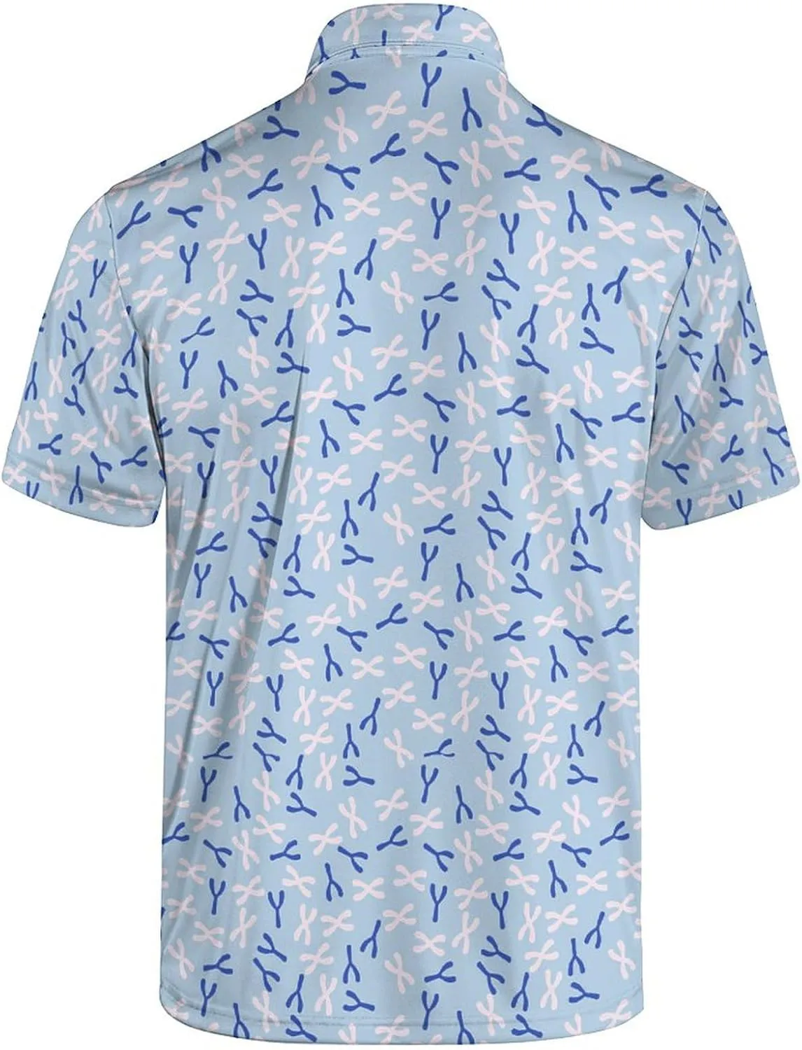 Mens Golf Polo Shirts - Hawaiian Print Golf Shirt for Men Quick-Dry Moisture Wicking Casual Breathable Polo Shirt
