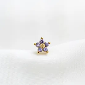 Mini Lilac Flower Stud