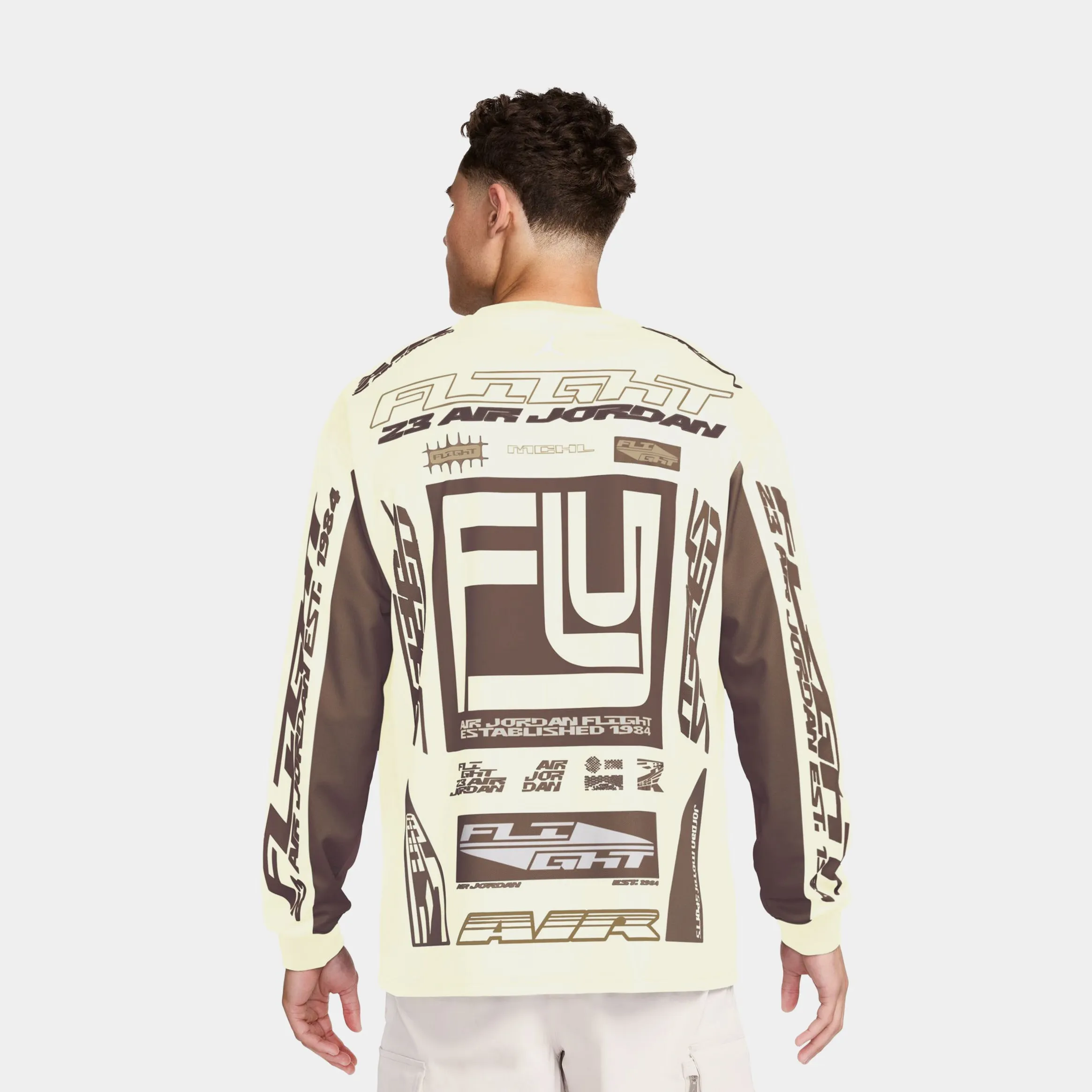 MVP Printed Mens Long Sleeve Shirt (Tan)