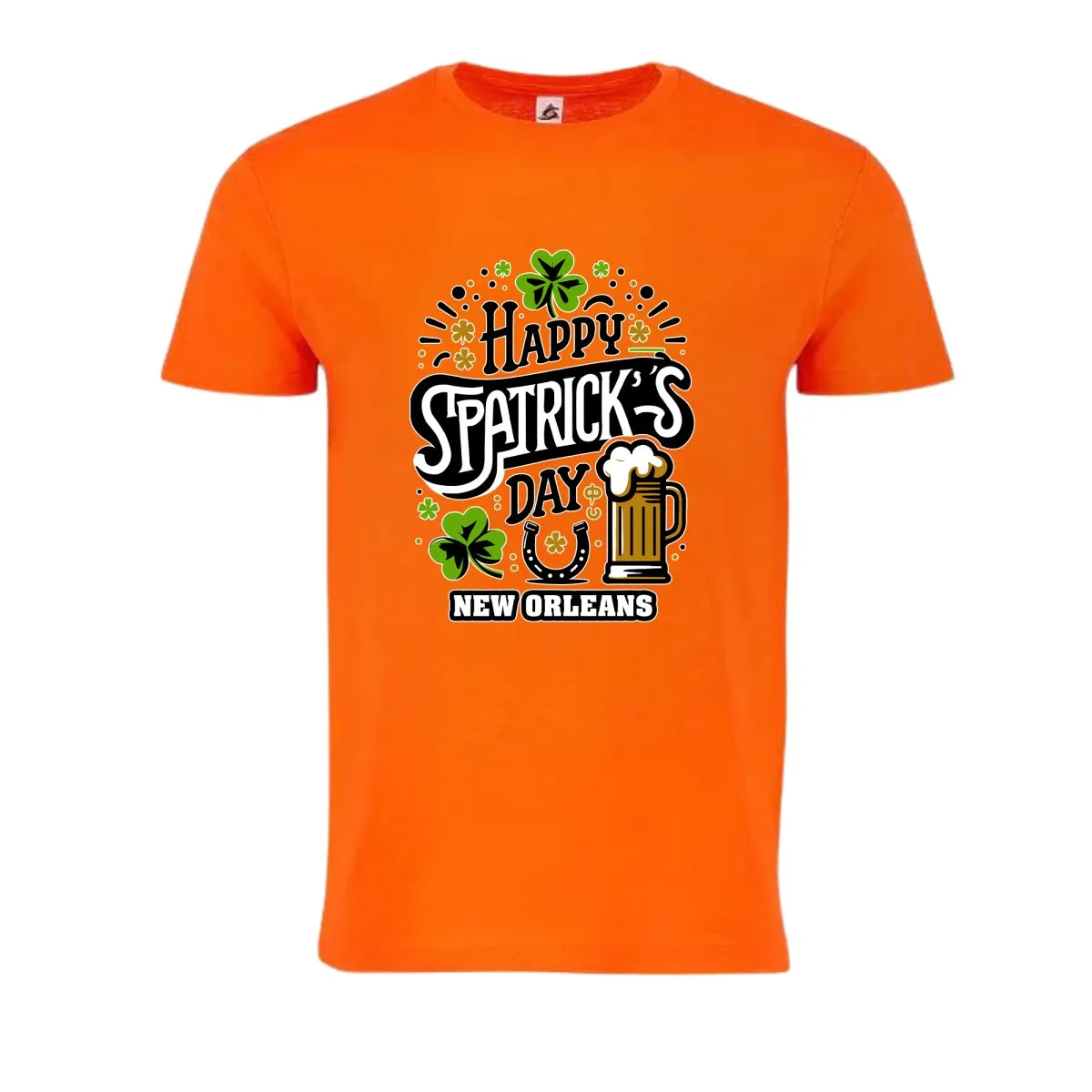 New Orleans Festive Orange St. Patrick's Day Beer Mug T-Shirt