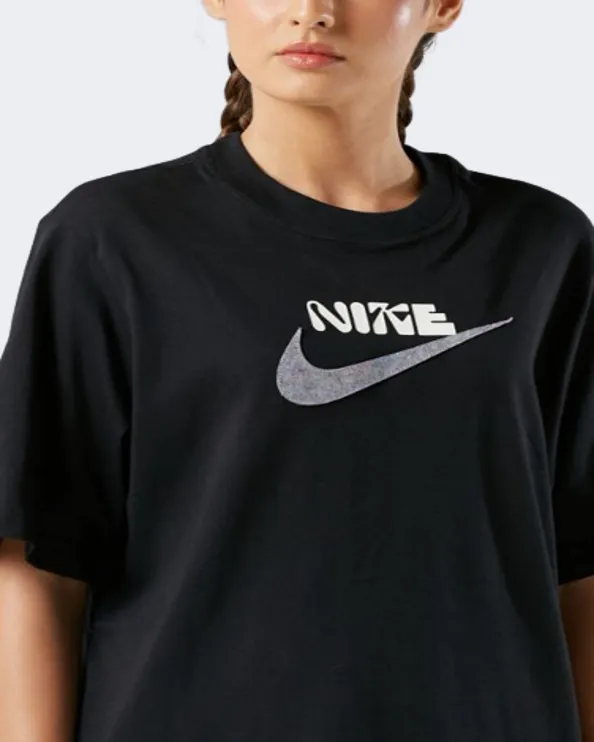 Nike Fiber Boxy Women Lifestyle T-Shirt Black Dr9006-010