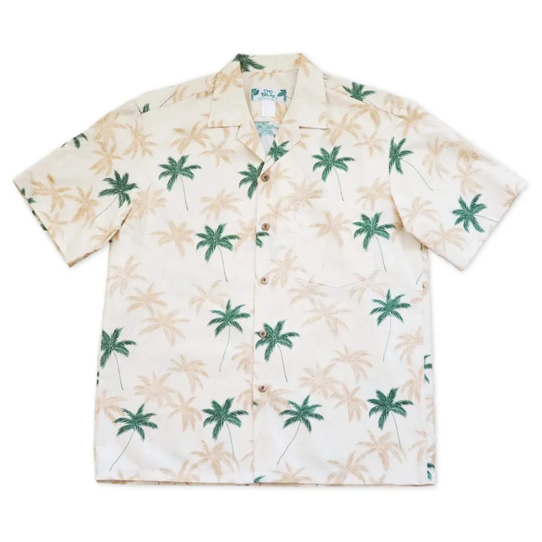 Palm Beach Cream Hawaiian Cotton Shirt