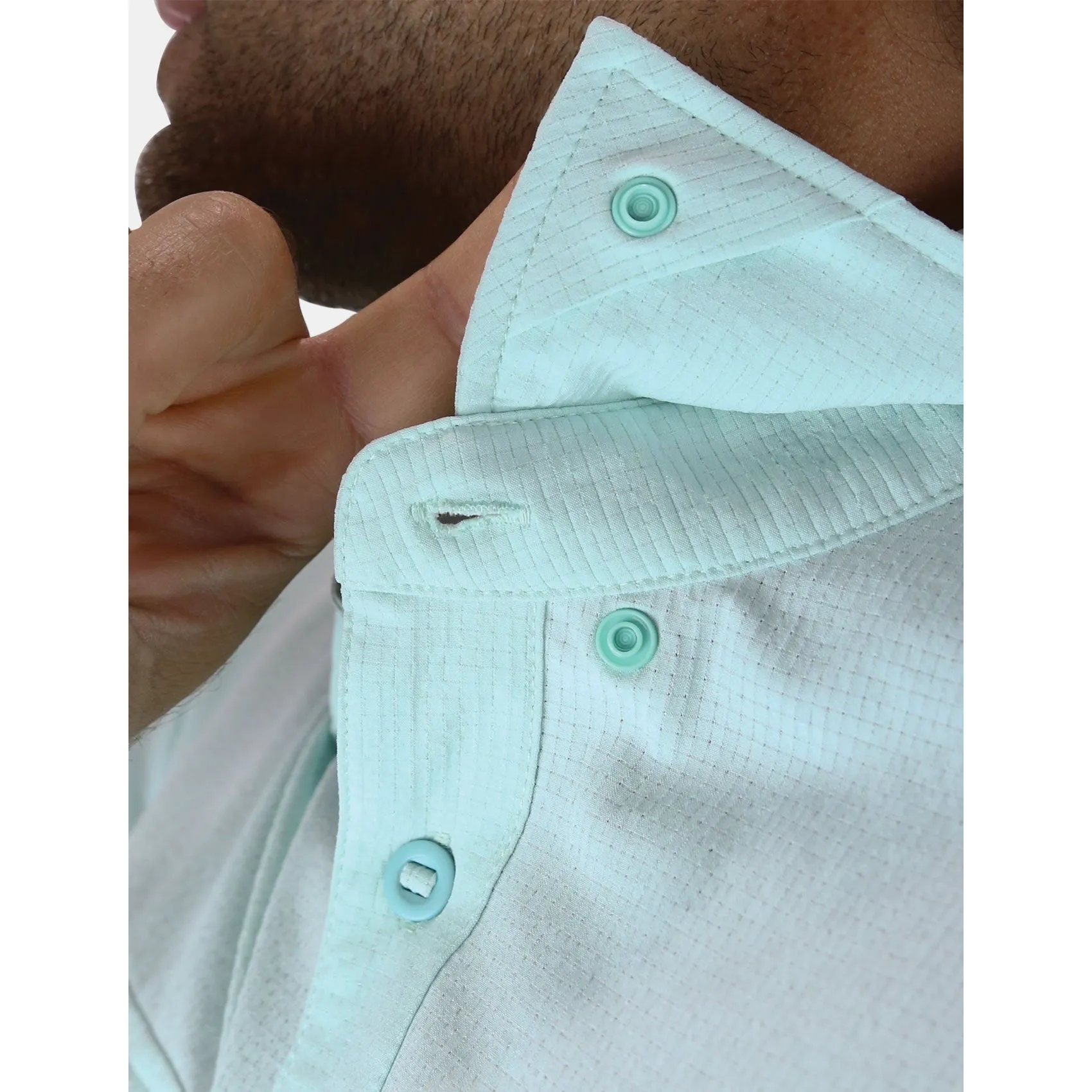 Performance Bimini S/S Woven- Blue