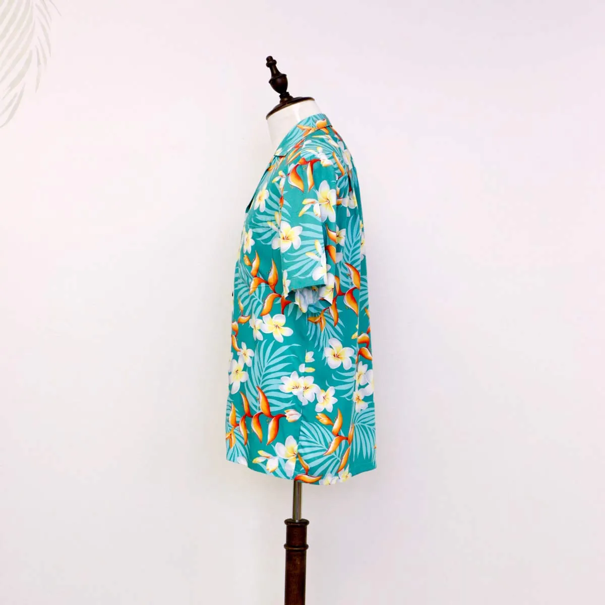 Plumeria Turquoise Aloha Shirt