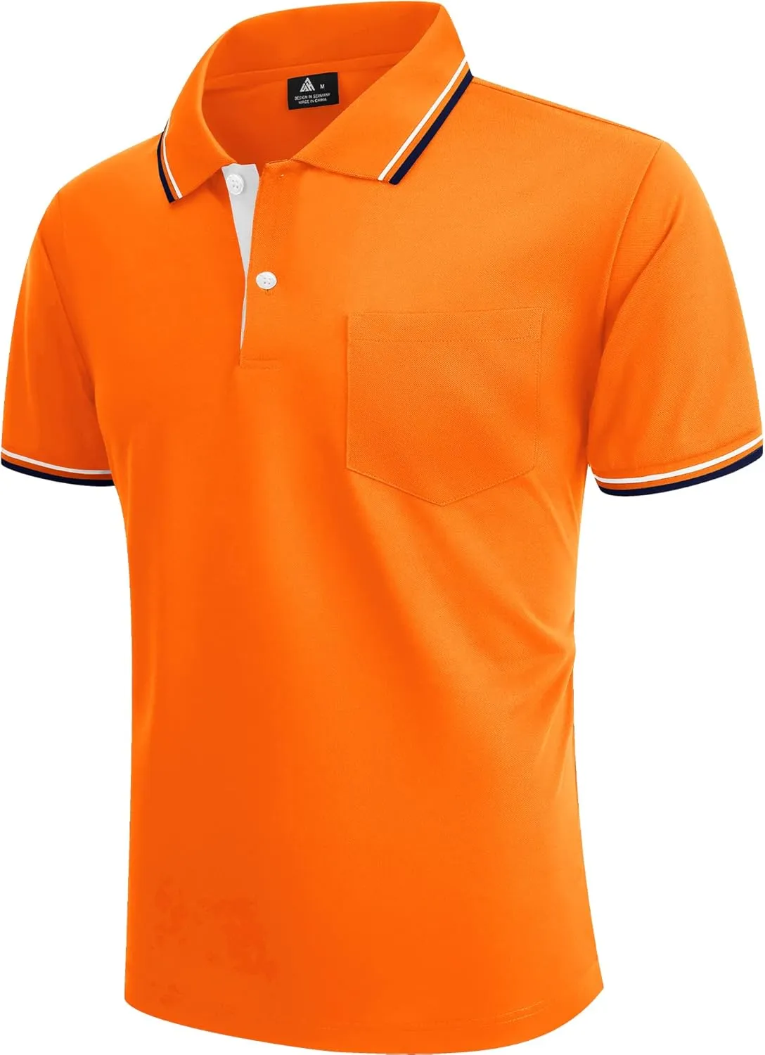 Polo Shirts for Men Short Sleeve Golf Polo with Pockets Moisture Wicking Tennis Shirt Summer Polo T-Shirts
