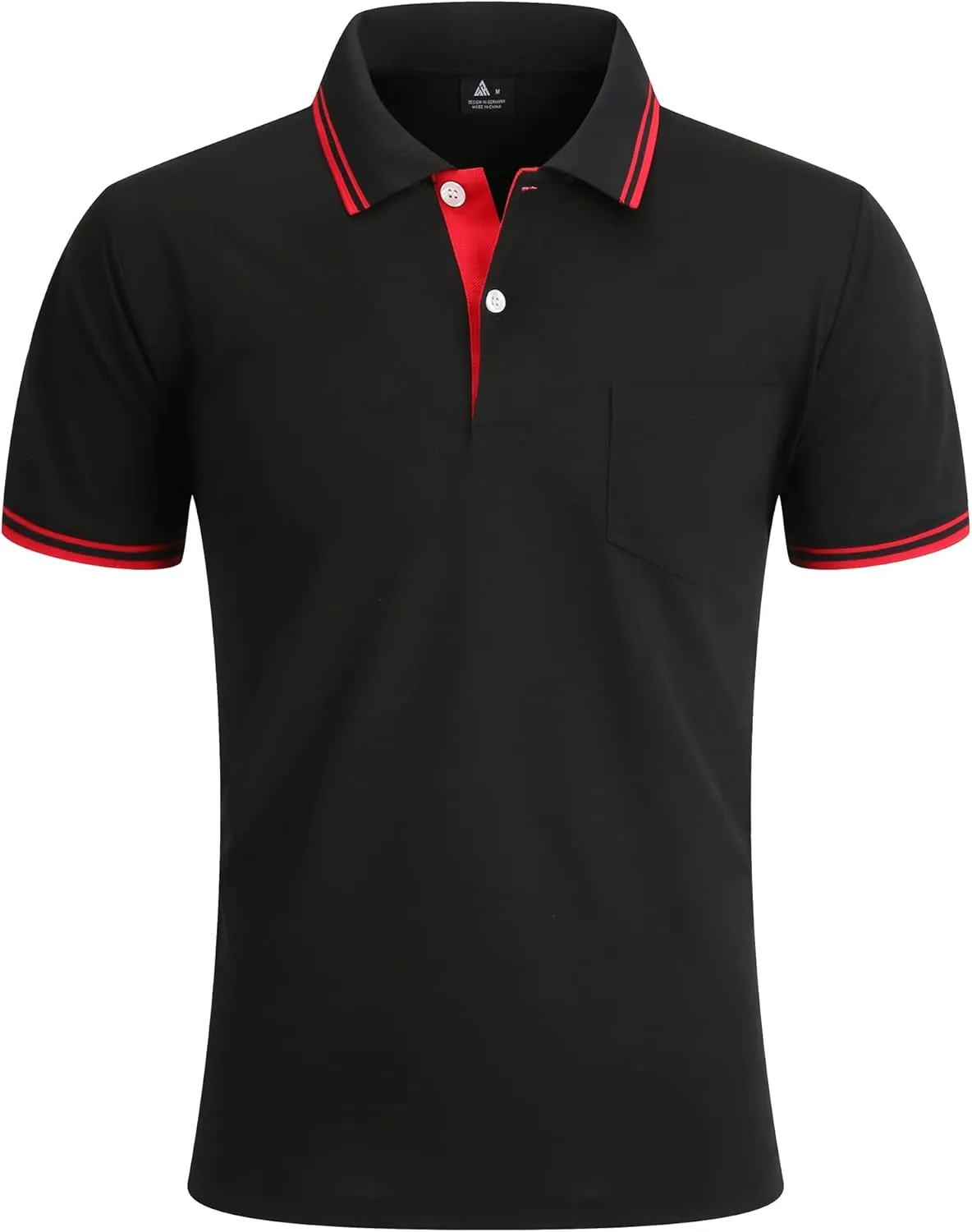 Polo Shirts for Men Short Sleeve Golf Polo with Pockets Moisture Wicking Tennis Shirt Summer Polo T-Shirts