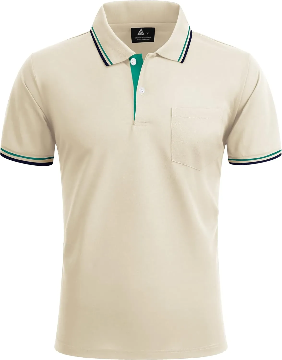 Polo Shirts for Men Short Sleeve Golf Polo with Pockets Moisture Wicking Tennis Shirt Summer Polo T-Shirts