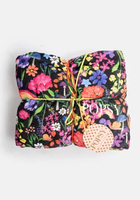 Pop-under Garden Rainbow Print Plush Blanket