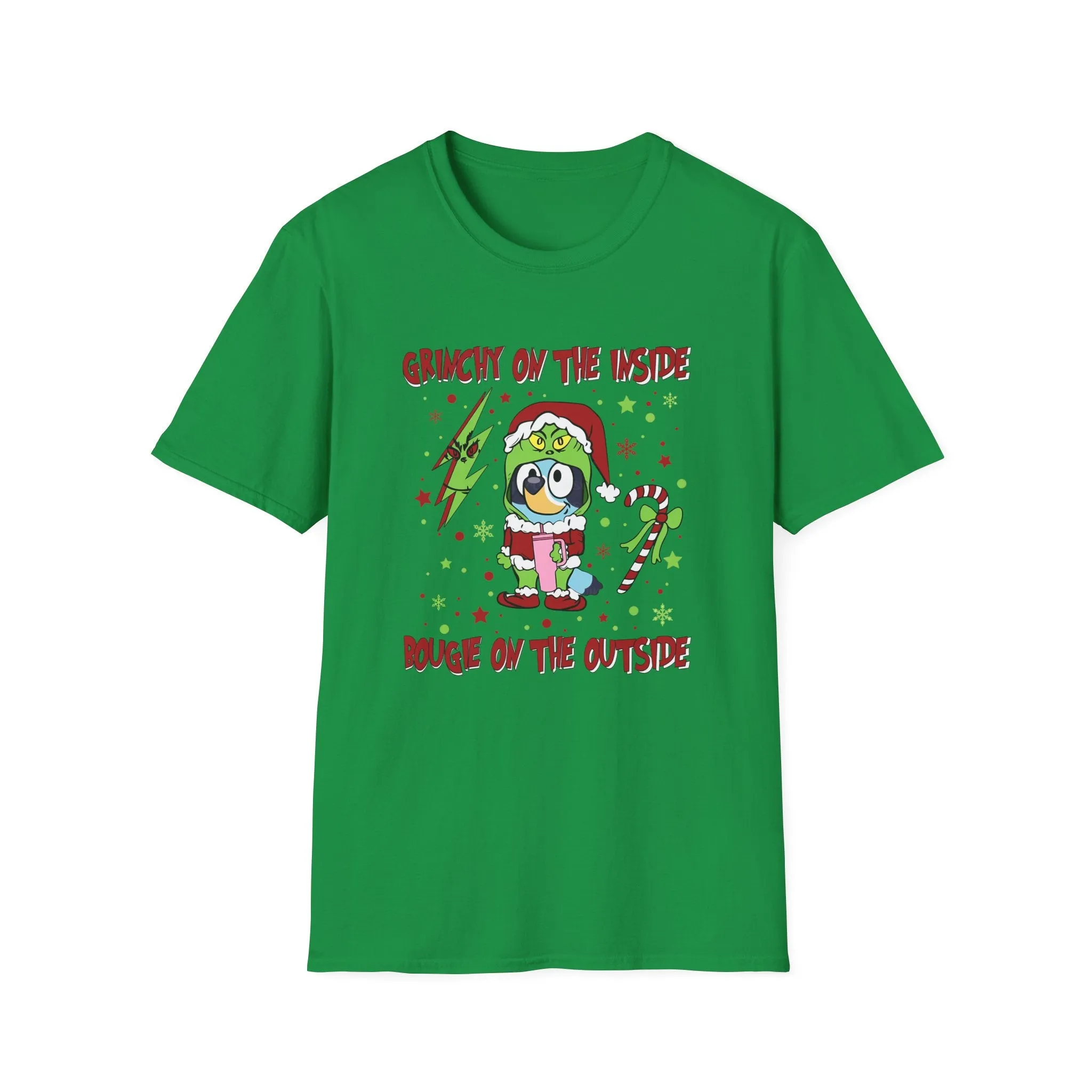 Princess Grace Crunchy & Bougie Unisex Softstyle T-Shirt - Fun Holiday Graphic Tee